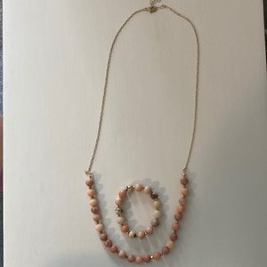 Beaded necklace and bracelet